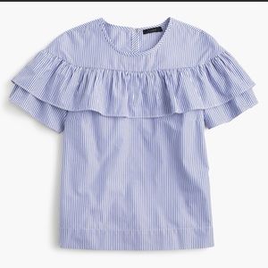 J. Crew Edie Ruffle top
